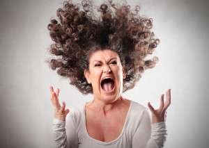 Angry woman shouting